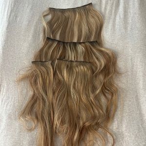 24" ASH BROWN (8) HAIR EXTENSIONS BELLAMI
